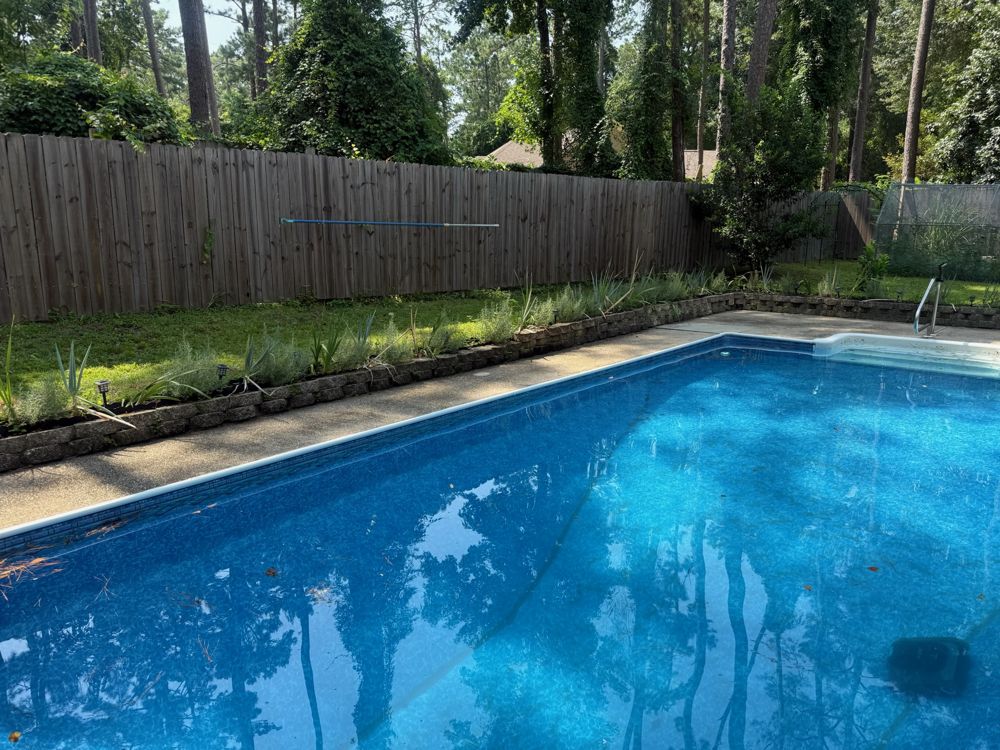 A clean pool deck after pressure washing